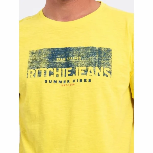 prix pas cher Offres 🥰 Ritchie T-shirt Manches Courtes Col Rond Pur Coton Notelox ⌛ 7