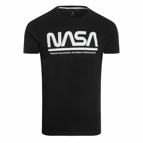 Acheter 🌟 NASA T-Shirt Noir Homme Nasa 01T 🎁 boutique pas cher 1