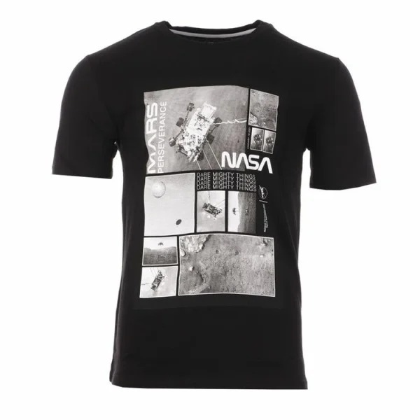 site en ligne Meilleur prix 🛒 NASA T-shirt Noir Homme Nasa MARS04T ✔️ 1