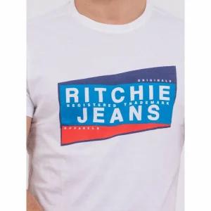 Vente flash 👏 Ritchie T-shirt Manches Courtes Col Rond Pur Coton Noblake 🔔 nouvelle saison 12