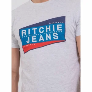 Vente flash 👏 Ritchie T-shirt Manches Courtes Col Rond Pur Coton Noblake 🔔 nouvelle saison 18