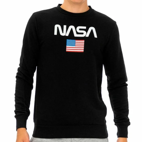 Le moins cher 😀 NASA Sweat Noir Homme Nasa 41S ❤️ luxe soldes 1