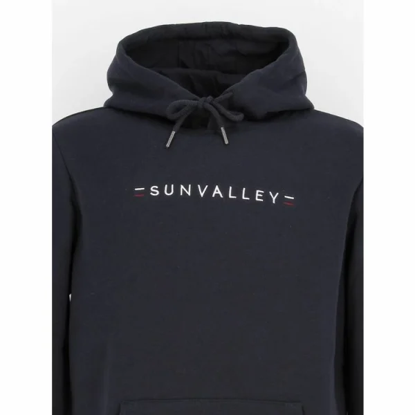 vente en ligne pas cher Top 10 ⭐ SUN VALLEY Sweat Capuche Hooded Sun Valley Lariant – H – Sweat Bleu 7-113 🎉 4