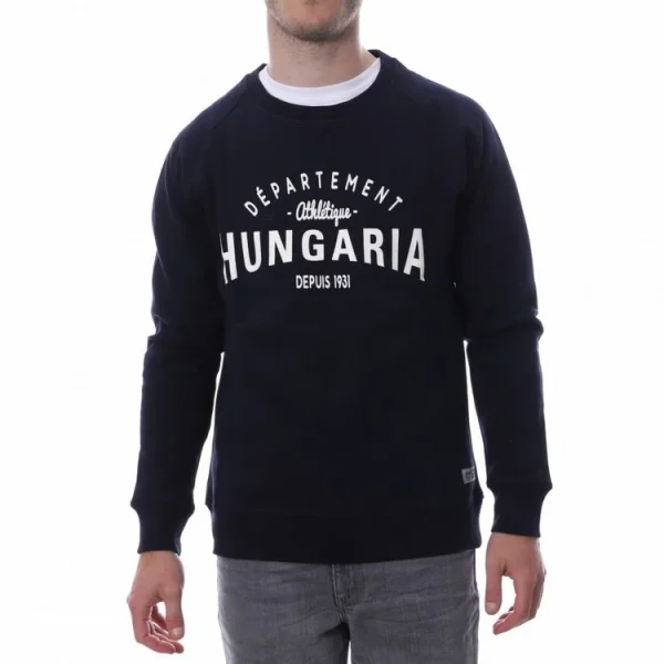 magasins pour Sortie ✨ HUNGARIA Sweat 👚 Shirt Marine Blanc Homme Hungaria LEGEND 🔥 1