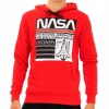 pas cher marque Meilleur prix ✔️ NASA Sweat à Capuche Rouge Homme Nasa 59H 🌟 22