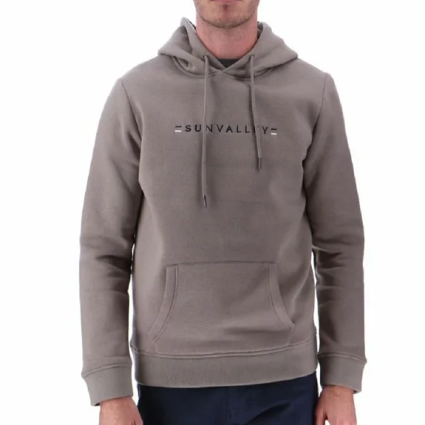 Meilleur prix 🔥 SUN VALLEY Sweat à Capuche Taupe Homme Sun Valley Lariant ⌛ Livraison internationale 1