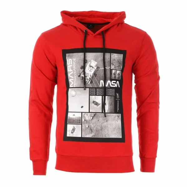 Offres 🎁 NASA Sweat à Capuche Rouge Homme Nasa MARS05H 🛒 Prix très abordable 1