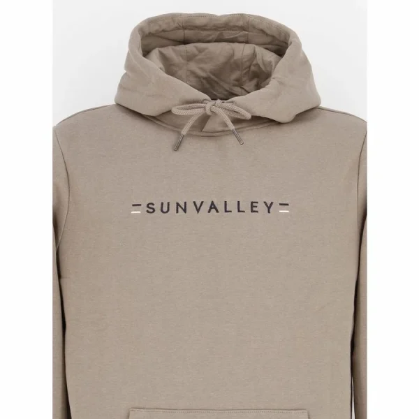 Grosses soldes 👍 SUN VALLEY Sweat Capuche Hooded Sun Valley Lariant – H – Sweat Marron 7-113 ✔️ france 3