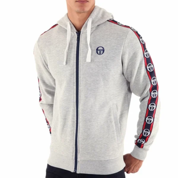 Nouveau 👏 SERGIO TACCHINI Sweat Zippé Gris Homme Sergio Tacchini Dennet ⭐ magasin en ligne 1