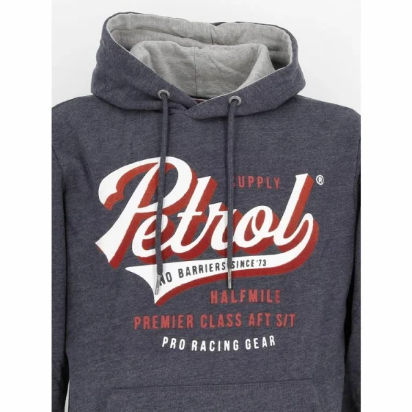 Coupon ✨ Petrol Industries Sweat Petrol Industries Men Sweater Hooded Print Bleu 7-112 👍 soldes en ligne 4