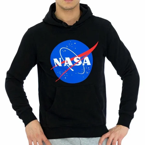 Remise ✔️ NASA Sweat à Capuche Noir Homme Nasa 51H ⌛ achat pas cher 1