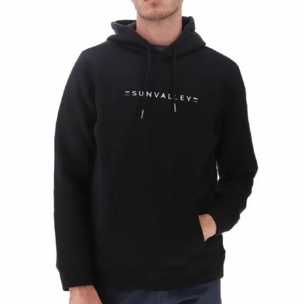 Meilleure affaire 🥰 SUN VALLEY Sweat à Capuche Noir Homme Sun Valley Lariant 🧨 fashioniable 1