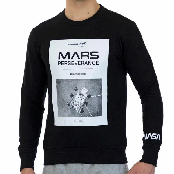 boutique Acheter 🎉 NASA Sweat Noir Homme Nasa 03S 🧨 1