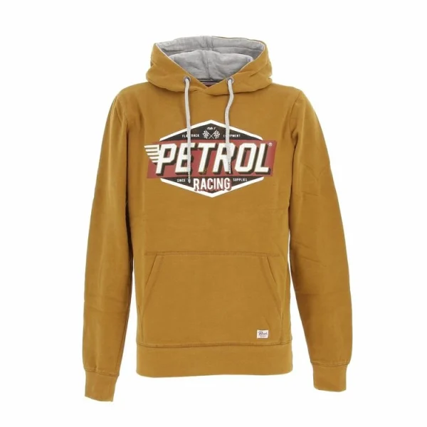 Offres 🧨 Petrol Industries Sweat Petrol Industries Men Sweater Hooded Print Jaune 7-112 🎉 soldes officiel 1