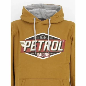 Offres 🧨 Petrol Industries Sweat Petrol Industries Men Sweater Hooded Print Jaune 7-112 🎉 soldes officiel 9