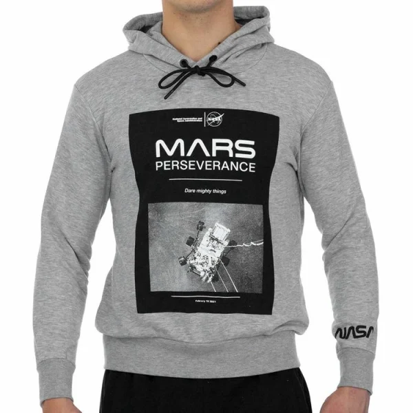 Vente flash 🤩 NASA Sweat Capuche Gris Homme Nasa 02H ✨ vente à bas prix 1