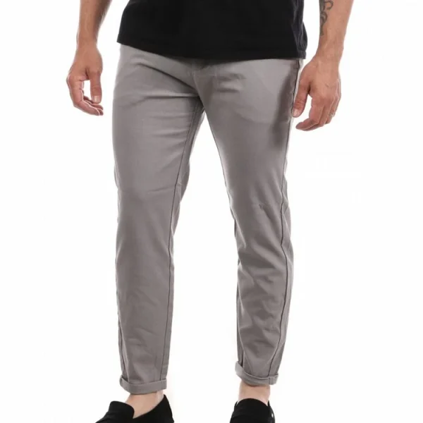 Promo ✔️ SUBLEVEL Pantalon Gris Clair Homme Sublevel Chino 😉 Pas Cher Magasin Soldes 1