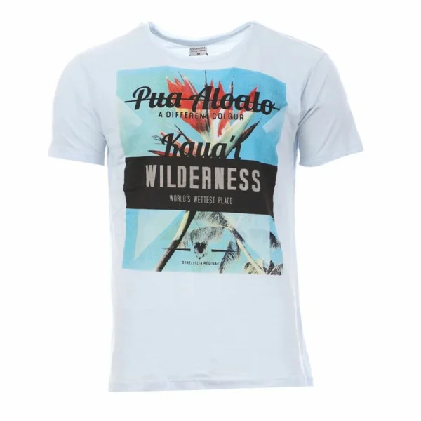 Meilleure vente 😀 STITCH & SOUL T-shirt Bleu Ciel Homme Stitch & Soul Aloalo 😀 SOLDES TOUT À 1