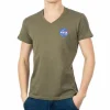 Offres 😉 NASA T 👕 Shirt Kaki Homme Nasa V-Neck Ball ⌛ prix pas cher 11